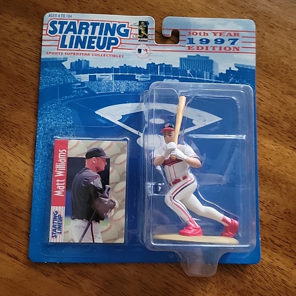 Matt Williams Cleveland Indians MLB figure & card 1997 edition.